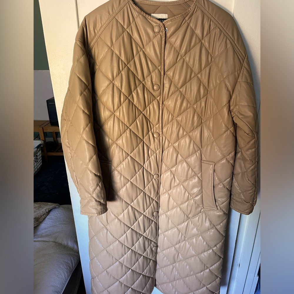 Zara pleather coat